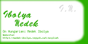 ibolya medek business card